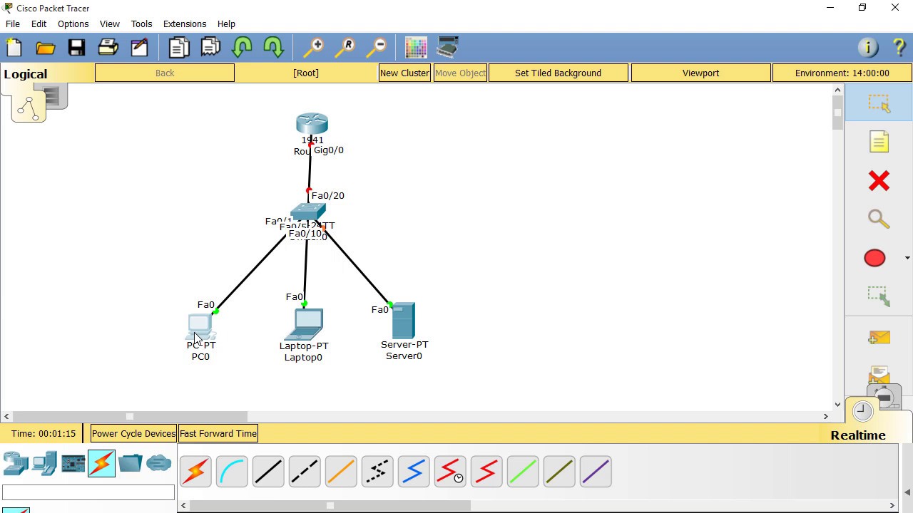 cisco packet tracer router configuration